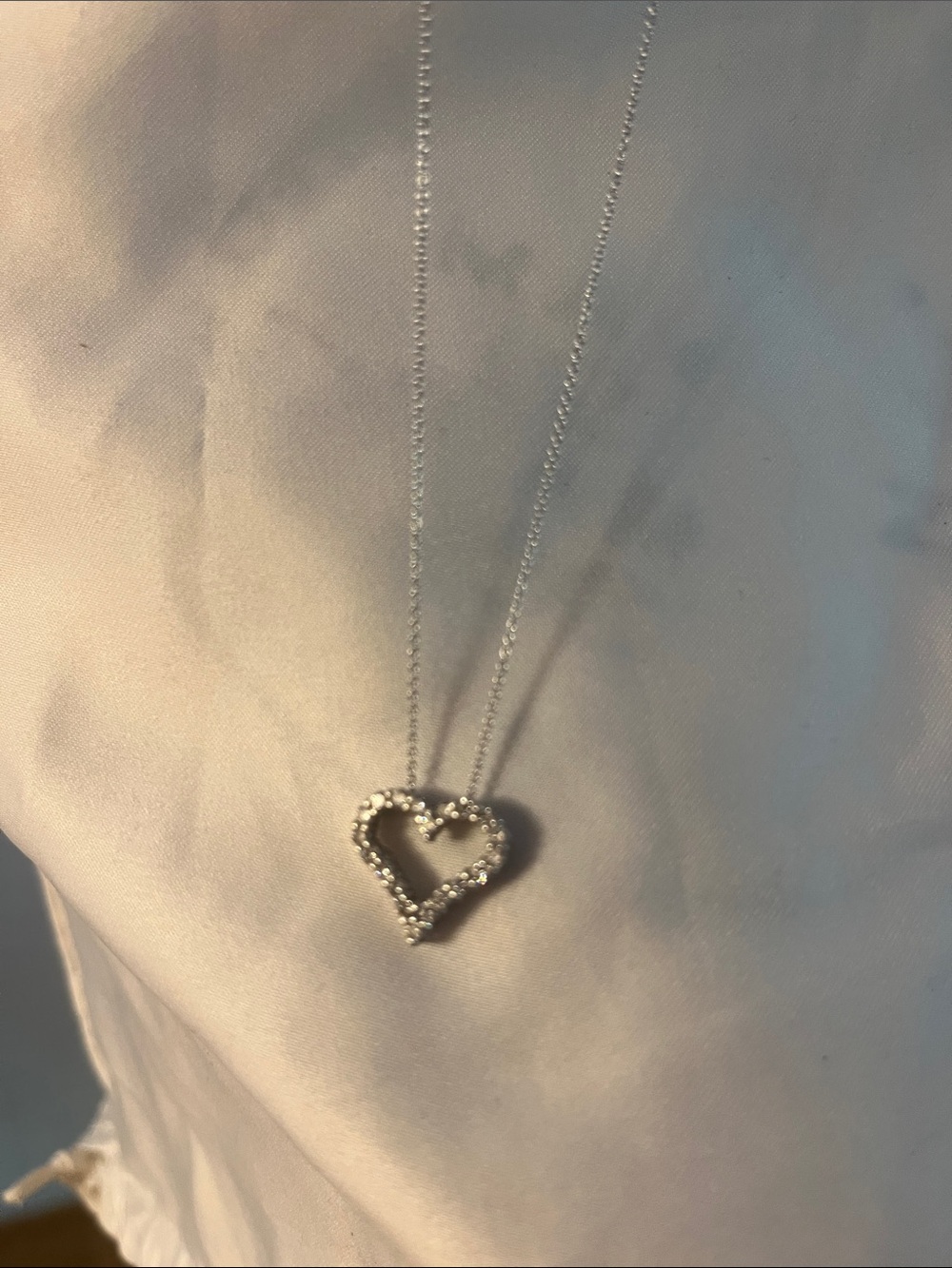 Sparkling Sterling Silver Heart Pendant Necklace - Timeless Sparkle - Picture 5 of 9